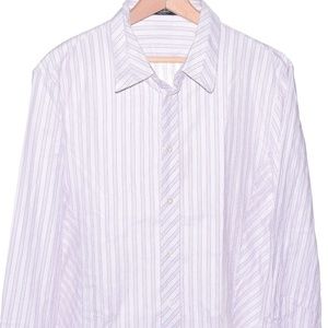 J Lindeberg Size 54 White Purple Stripe Long Sleev